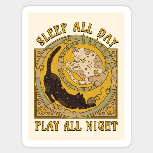 Sleep All Day, Play All Night Magnet